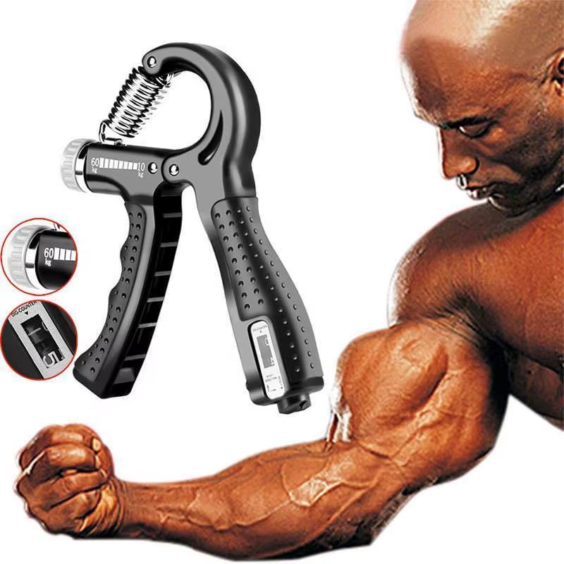 5-60KG Grip Strength Trainer Sport Hand Strengthener Adjustable Forearm Trainer Forearm Finger Exerciser for Muscle Building